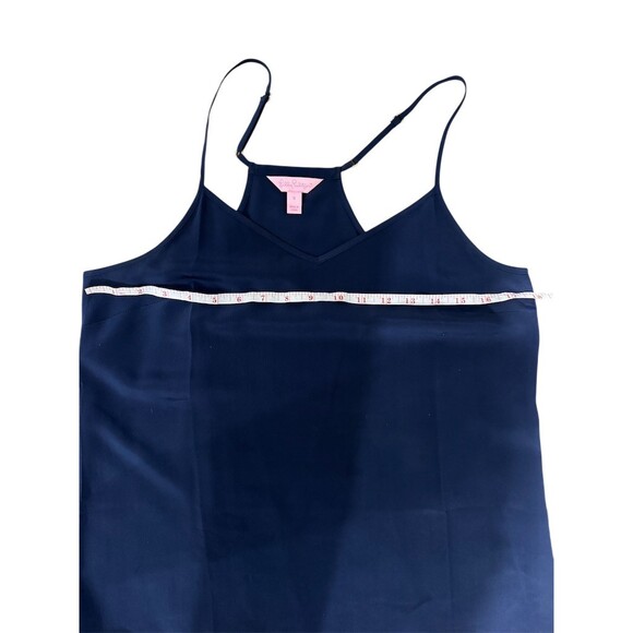 Lilly Pulitzer Cami Tank Top Womens Size S Navy Blue V-Neck Adjustable - Picture 6 of 7